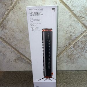 🆕 Sharper Image AXIS 12 Airbar USB Powered Tower Desk Fan